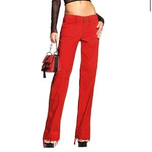 SOLD NWOT I Am Gia red ryder cargo pants